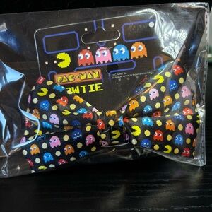 Pac-Man Themed Bow Tie - Black and Multicolor